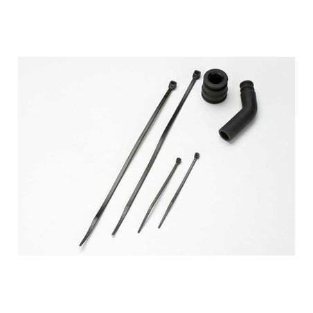 Pipe coupler, molded (black)/ exhaust deflecter (rubber, bla