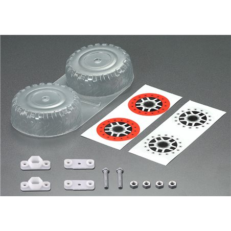 KB48038 -Spare Tire set, Clear lexan (for 1/10 SCT)